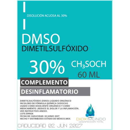 DMSO 50ML Dimetilsulfóxido 30%